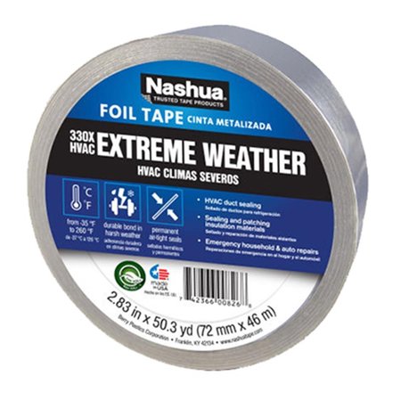 BERRY PLASTICS 1087665 Silver Extreme Weather HVAC Foil Tape- 2.83 in. x 50 Yd 134900